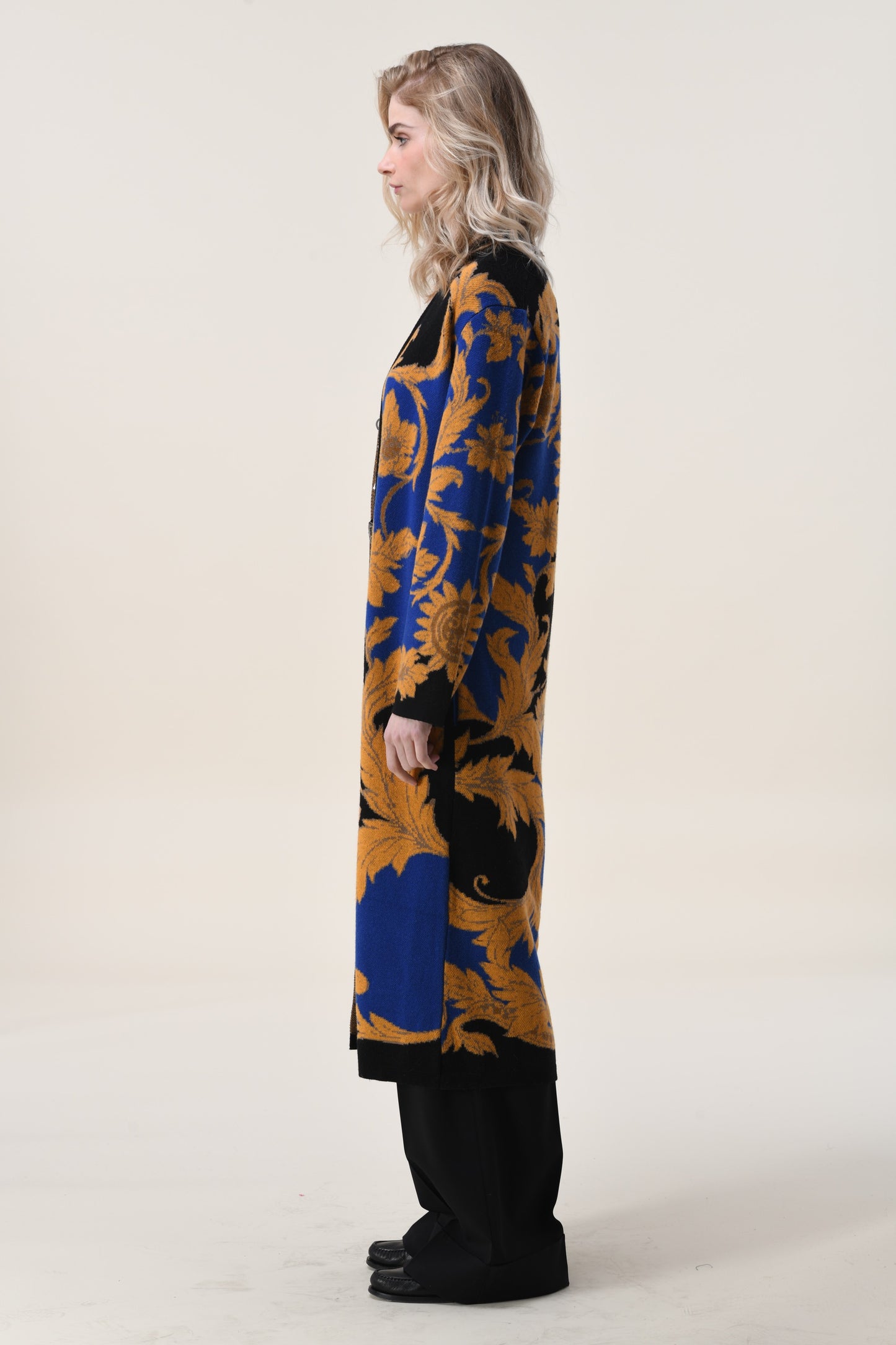 Sophia Brocade Baroque Inspired Design in Long Cardigan