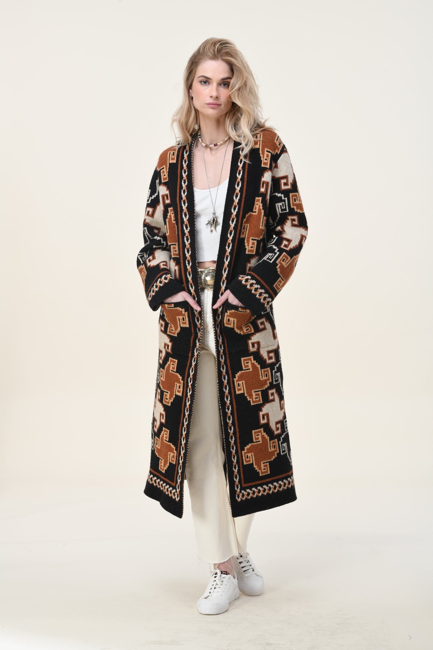 Shiloh Long Duster Ethnic Design