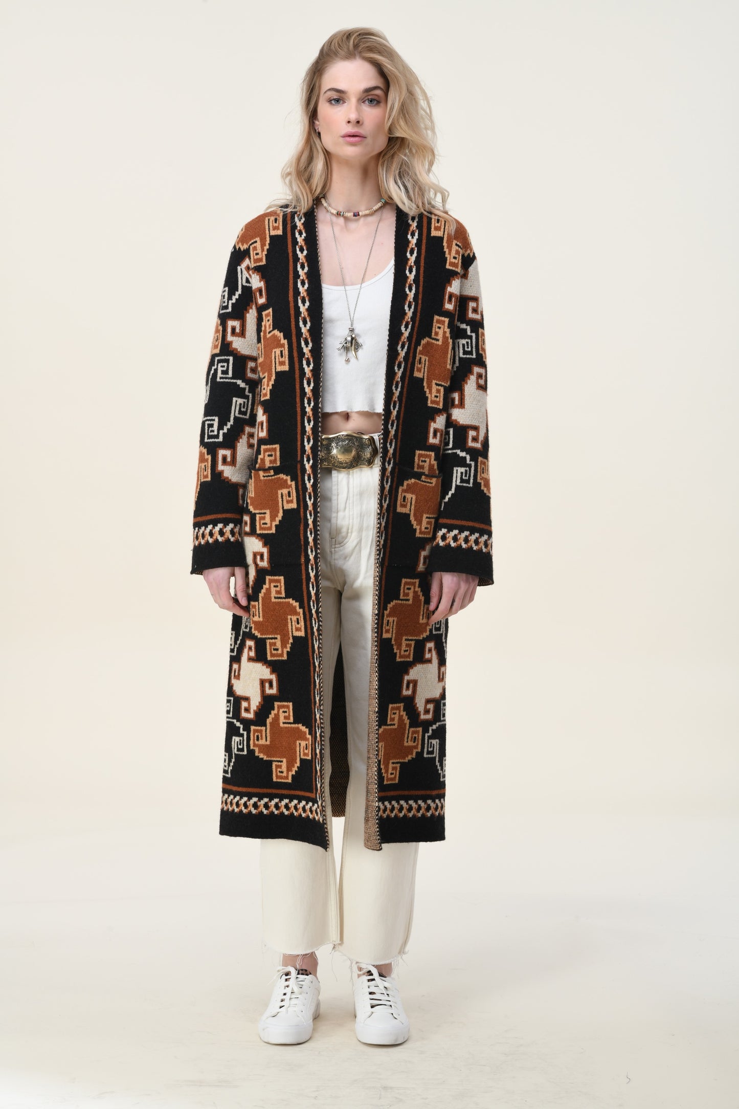 Shiloh Long Duster Ethnic Design